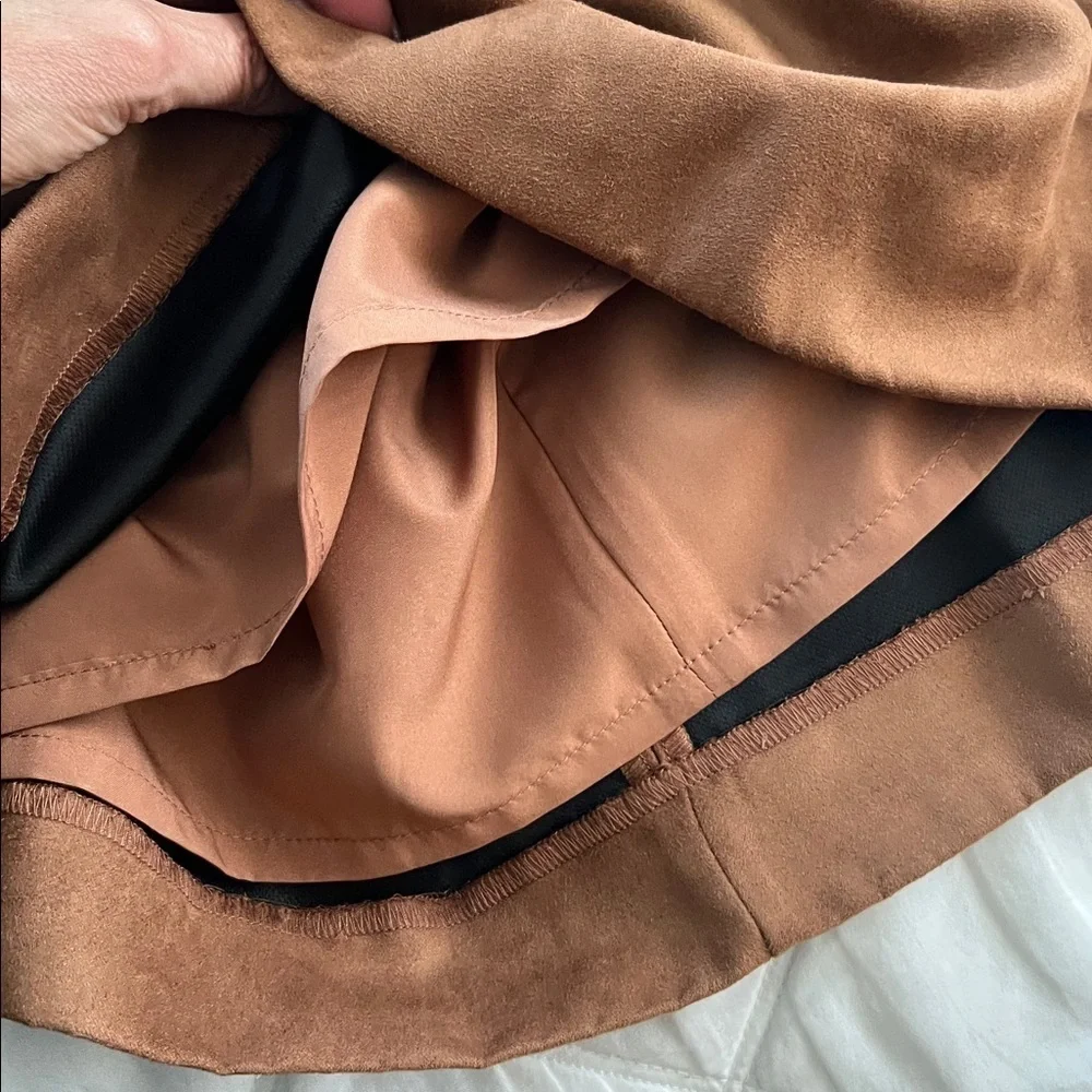 New j crew faux suede a line mini skirt